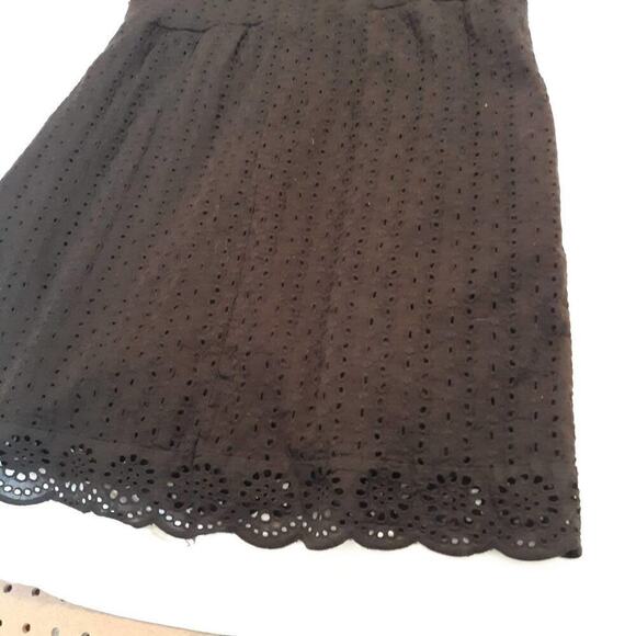 Black Eyelet Mini Dress with Romper lining Size M - see measurements - Picture 6 of 8